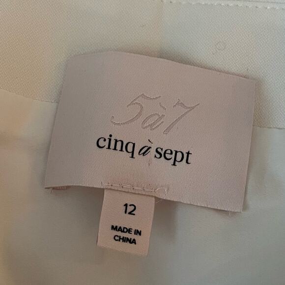 Cinq Á Sept Desiree Bandage Bridal Mini Dress In Ivory - Picture 11 of 14